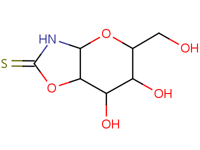 6,7-Dihydroxy-5-(hydroxymethyl)hexahydro-2h-pyrano(2,3-d)(1,3)oxazole-2-thioneStructure,5438-35-7Structure 6,7-Dihydroxy-5-(hydroxymethyl)hexahydro-2h-pyrano(2,3-d)(1,3)oxazole-2-thione Structure,5438-35-7Structure