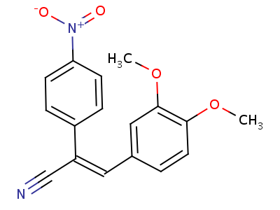 3-(3,4-Dimethoxyphenyl)-2-(4-(hydroxy(oxido)amino)phenyl)acrylonitrileStructure,5681-27-6Structure 3-(3,4-Dimethoxyphenyl)-2-(4-(hydroxy(oxido)amino)phenyl)acrylonitrile Structure,5681-27-6Structure