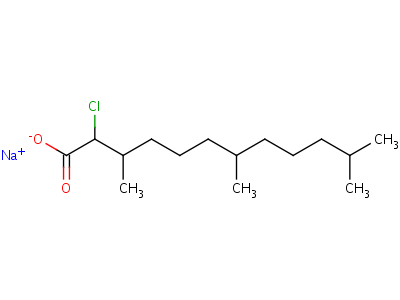 2-Chloro-3,7,11-trimethyldodecanoic acid sodium saltStructure,57272-19-2Structure 2-Chloro-3,7,11-trimethyldodecanoic acid sodium salt Structure,57272-19-2Structure