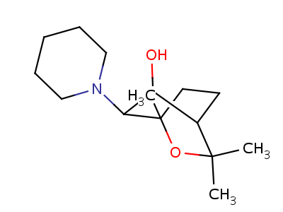 (1a,4a,5b,6b)-(9ci)-1,3,3-三甲基-6-(1-哌啶基)-2-噁雙環(huán)[2.2.2]辛烷-5-醇結構式,76793-02-7結構式