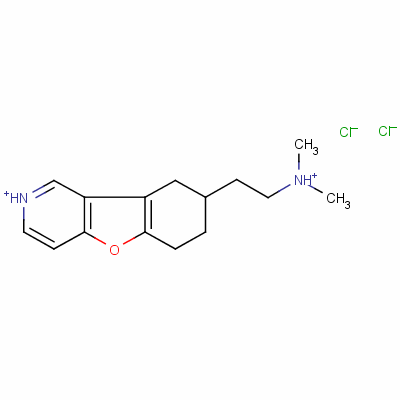 N-[2-(3,4-二氫[1]苯并呋喃并[3,2-c]吡啶-2(1H)-基)乙基]-N,N-二甲基胺雙鹽酸鹽結(jié)構(gòu)式_100347-66-8結(jié)構(gòu)式