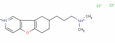 N-[3-(3,4-二氫[1]苯并呋喃并[3,2-c]吡啶-2(1H)-基)丙基]-N,N-二甲基胺雙鹽酸鹽結(jié)構(gòu)式_100347-67-9結(jié)構(gòu)式