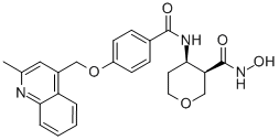(3R,4r)-rel-四氫-n-羥基-4-[[4-[(2-甲基-4-喹啉)甲氧基]苯甲?；鵠氨基]-2H-吡喃-3-羧酰胺結(jié)構(gòu)式_1006891-27-5結(jié)構(gòu)式