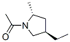 反式-(9CI)-1-乙酰基-4-乙基-2-甲基吡咯烷結(jié)構(gòu)式_101347-72-2結(jié)構(gòu)式
