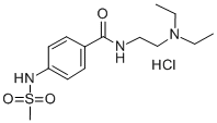 Benzamide, n-(2-(diethylamino)ethyl)-4-((methylsulfonyl)amino)-, monoh ydrochlorideStructure,101526-62-9Structure Benzamide, n-(2-(diethylamino)ethyl)-4-((methylsulfonyl)amino)-, monoh ydrochloride Structure,101526-62-9Structure