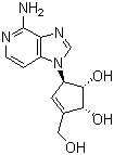 (1S,2r,5r)-5-(4-amino-1h-imidazo[4,5-c]pyridin-1-yl)-3-(hydroxymethyl)cyclopent-3-ene-1,2-diol Structure,102052-95-9Structure