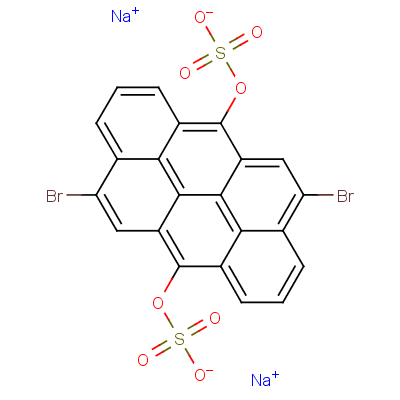 Disodium 4,10-dibromodibenzo(def,mno)chrysene-6,12-diyl bis(sulphate)Structure,10290-03-6Structure Disodium 4,10-dibromodibenzo(def,mno)chrysene-6,12-diyl bis(sulphate) Structure,10290-03-6Structure