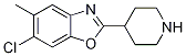 6-Chloro-5-methyl-2-piperidin-4-yl-1,3-benzoxazoleStructure,1035840-69-7Structure 6-Chloro-5-methyl-2-piperidin-4-yl-1,3-benzoxazole Structure,1035840-69-7Structure
