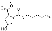 (1R,2R,4R)-2-[5-己烯-1-基-(甲基)氨基甲酰]-4-羥基環(huán)戊烷羧酸甲酯結構式_1042695-84-0結構式