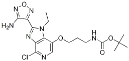 3-(2-(4-氨基-1,2,5-噁二唑-3-基)-4-氯-1-乙基-1H-咪唑并[4,5-c]吡啶-7-基氧基)丙基氨基甲酸叔丁酯結(jié)構(gòu)式_1052112-24-9結(jié)構(gòu)式