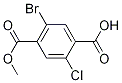 5-Bromo-2-chloro-4-(methoxycarbonyl)benzoic acidStructure,1061314-04-2Structure 5-Bromo-2-chloro-4-(methoxycarbonyl)benzoic acid Structure,1061314-04-2Structure