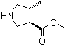(3R,4r)-rel-4-methyl-3-pyrrolidinecarboxylic acidmethylester Structure,1065331-03-4Structure