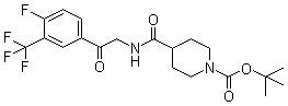 Tert-Butyl4-(2-(4-fluoro-3-(trifluoromethyl)phenyl)-2-oxoethylcarbamoyl)piperidine-1-carboxylateStructure,1082949-99-2Structure Tert-Butyl4-(2-(4-fluoro-3-(trifluoromethyl)phenyl)-2-oxoethylcarbamoyl)piperidine-1-carboxylate Structure,1082949-99-2Structure