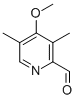 4-Methoxy-3,5-dimethyl-2-PyridinecarboxaldehydeStructure,110464-72-7Structure 4-Methoxy-3,5-dimethyl-2-Pyridinecarboxaldehyde Structure,110464-72-7Structure