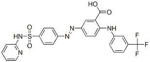 Benzoic acid, 5-[[4-[(2-pyridinylamino)sulfonyl]phenyl]azo]-2-[[3-(trifluoromethyl)phenyl]amino]-(9ci) Structure,110691-18-4Structure