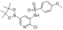 N-[2-氯-5-(4,4,5,5-四甲基-1,3,2-二噁硼烷-2-基)吡啶-3-基]-4-甲氧基苯磺酰胺結(jié)構(gòu)式_1112983-23-9結(jié)構(gòu)式