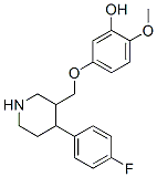 4-(4-Fluorophenyl)-3-(4-methoxy-3-hydroxyphenoxymethyl)piperidineStructure,112058-89-6Structure 4-(4-Fluorophenyl)-3-(4-methoxy-3-hydroxyphenoxymethyl)piperidine Structure,112058-89-6Structure