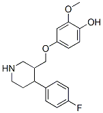 4-(4-Fluorophenyl)-3-(4-hydroxy-3-methoxyphenoxymethyl)piperidineStructure,112058-90-9Structure 4-(4-Fluorophenyl)-3-(4-hydroxy-3-methoxyphenoxymethyl)piperidine Structure,112058-90-9Structure