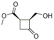 Cyclobutanecarboxylic acid, 2-(hydroxymethyl)-3-oxo-, methyl ester, cis-(9ci) Structure,112139-39-6Structure