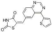 5-((4-(Thiophen-2-yl)quinazolin-6-yl)methylene)thiazolidine-2,4-dioneStructure,1121529-23-4Structure 5-((4-(Thiophen-2-yl)quinazolin-6-yl)methylene)thiazolidine-2,4-dione Structure,1121529-23-4Structure
