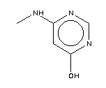 6-(甲基氨基)嘧啶-4-醇結(jié)構(gòu)式_1122-67-4結(jié)構(gòu)式