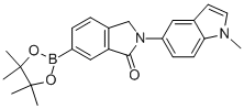 1H-Isoindol-1-one, 2,3-dihydro-2-(1-methyl-1H-indol-5-yl)-6-(4,4,5,5-tetramethyl-1,3,2-dioxaborolan-2-yl)-Structure,1135437-86-3Structure 1H-Isoindol-1-one, 2,3-dihydro-2-(1-methyl-1H-indol-5-yl)-6-(4,4,5,5-tetramethyl-1,3,2-dioxaborolan-2-yl)- Structure,1135437-86-3Structure