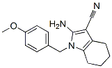 2-氨基-1-(4-甲氧基芐基)-4,5,6,7-四氫-1H-吲哚-3-甲腈結(jié)構(gòu)式_113772-12-6結(jié)構(gòu)式