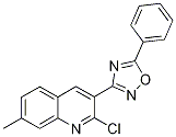 2-Chloro-7-methyl-3-(5-phenyl-1,2,4-oxadiazol-3-yl)quinolineStructure,1142201-73-7Structure 2-Chloro-7-methyl-3-(5-phenyl-1,2,4-oxadiazol-3-yl)quinoline Structure,1142201-73-7Structure