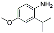 Benzenamine, 4-methoxy-2-(1-methylethyl)-(9ci)Structure,114650-46-3Structure Benzenamine, 4-methoxy-2-(1-methylethyl)-(9ci) Structure,114650-46-3Structure