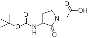 2-(3-(Tert-butoxycarbonylamino)-2-oxopyrrolidin-1-yl)aceticacidStructure,116339-45-8Structure 2-(3-(Tert-butoxycarbonylamino)-2-oxopyrrolidin-1-yl)aceticacid Structure,116339-45-8Structure