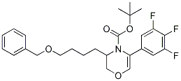 Tert-butyl3-(4-(benzyloxy)butyl)-5-(3,4,5-trifluorophenyl)-2h-1,4-oxazine-4(3h)-carboxylateStructure,1166394-99-5Structure Tert-butyl3-(4-(benzyloxy)butyl)-5-(3,4,5-trifluorophenyl)-2h-1,4-oxazine-4(3h)-carboxylate Structure,1166394-99-5Structure