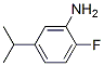 Benzenamine, 2-fluoro-5-(1-methylethyl)-(9ci)Structure,116874-67-0Structure Benzenamine, 2-fluoro-5-(1-methylethyl)-(9ci) Structure,116874-67-0Structure