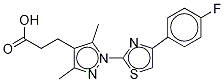 1-[4-(4-氟苯基)-2-噻唑]-3,5-二甲基-1H-吡唑-4-丙酸結(jié)構(gòu)式_1172940-17-8結(jié)構(gòu)式