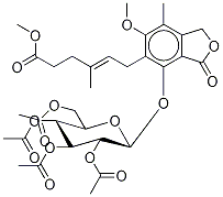 霉酚酸甲酯苯酚6-(2,3,4,6-四-O-乙?；?beta-D-葡糖苷)結(jié)構(gòu)式_1186295-42-0結(jié)構(gòu)式
