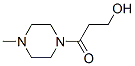 Piperazine, 1-(3-hydroxy-1-oxopropyl)-4-methyl-(9ci)Structure,118779-37-6Structure Piperazine, 1-(3-hydroxy-1-oxopropyl)-4-methyl-(9ci) Structure,118779-37-6Structure