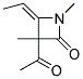 (e)-(9ci)-3-乙?；?4-亞乙基-1,3-二甲基-2-氮雜啶酮結(jié)構(gòu)式_118987-41-0結(jié)構(gòu)式