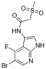 N-(5-溴-4-氟-1H-吡咯并[2,3-B]吡啶-3-基)-2-(甲基磺?；?-乙酰胺結(jié)構(gòu)式_1196510-86-7結(jié)構(gòu)式