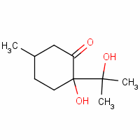 Cyclohexanone, 2-hydroxy-2-(1-hydroxy-1-methylethyl)-5-methyl-Structure,119980-52-8Structure Cyclohexanone, 2-hydroxy-2-(1-hydroxy-1-methylethyl)-5-methyl- Structure,119980-52-8Structure