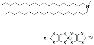 Dioctadecyldimethylammonium bis(1,3-dithiole-2-thione-4,5-dithiolato)aurate(iii)Structure,120141-26-6Structure Dioctadecyldimethylammonium bis(1,3-dithiole-2-thione-4,5-dithiolato)aurate(iii) Structure,120141-26-6Structure