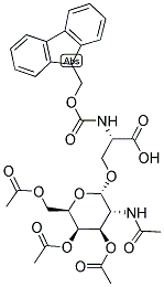 N-芴甲氧羰基-O-BETA-(2-乙酰氨基-2-脫氧-3,4,6-三-O-乙?；?ALPHA-D-吡喃半乳糖基)-L-絲氨酸結(jié)構(gòu)式_120173-57-1結(jié)構(gòu)式