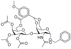 2-乙酰氨基-2-脫氧-4,6-O-(4-甲氧基亞芐基)-3-O-(2,3,4,6-四-O-乙?；?β-D-半乳糖基)-α-D-半乳糖吡喃糖苷芐酯結構式_121785-18-0結構式