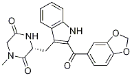 (3R)-3-[[2-(1,3-苯并二氧雜環(huán)戊烯l-5-基羰基)-1H-吲哚-3-基]甲基]-1-甲基-2,5-哌嗪二酮結構式_1220393-12-3結構式