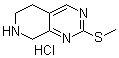 2-(甲基硫代)-5,6,7,8-四氫吡啶并[3,4-d]嘧啶鹽酸鹽結(jié)構(gòu)式_1226776-81-3結(jié)構(gòu)式