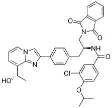 3-氯-n-((s)-1-(1,3-二氧代異吲哚啉-2-基)-3-(4-(8-((s)-1-羥基乙基)咪唑并[1,2-a]吡啶-2-基)苯基)丙烷-2-基)-4-異丙氧基苯甲酰胺結構式_1240137-67-0結構式