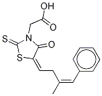 (Z,z)-5-(2-甲基-3-苯基-丙烯基)-4-氧代-2-硫氧代-3-噻唑烷乙酸結(jié)構(gòu)式_124782-63-4結(jié)構(gòu)式