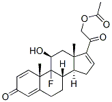 9-Fluoro-11beta,21-dihydroxypregna-1,4,16-triene-3,20-dione 21-acetateStructure,1250-85-7Structure 9-Fluoro-11beta,21-dihydroxypregna-1,4,16-triene-3,20-dione 21-acetate Structure,1250-85-7Structure