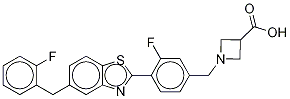 1-[[3-氟-4-[5-[(2-氟苯基)甲基]-2-苯并噻唑]苯基]甲基]-3-氮雜丁烷羧酸結構式_1257093-40-5結構式