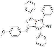 1H-imidazo[1,5-b]pyrazol-2(4h)-one, 4-[(4-methoxyphenyl)methylene]-1,3,6-triphenyl- Structure,126630-37-3Structure