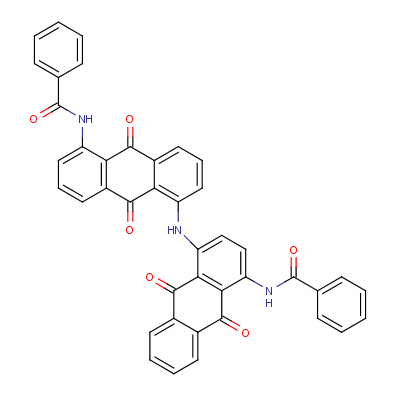 n-[4-[[5-(苯甲?；被?-9,10-二氫-9,10-二氧代-1-蒽yl]氨基]-9,10-二氫-9,10-二氧代-1-蒽]-苯甲酰胺結(jié)構(gòu)式_128-89-2結(jié)構(gòu)式