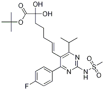 叔-丁基-7-[4-(4-氟苯基)-6-異丙基-2-甲磺?；被奏?5-基]-(3R,5S)-二羥基-(E)-6-庚烯酸酯結(jié)構(gòu)式_1283766-30-2結(jié)構(gòu)式